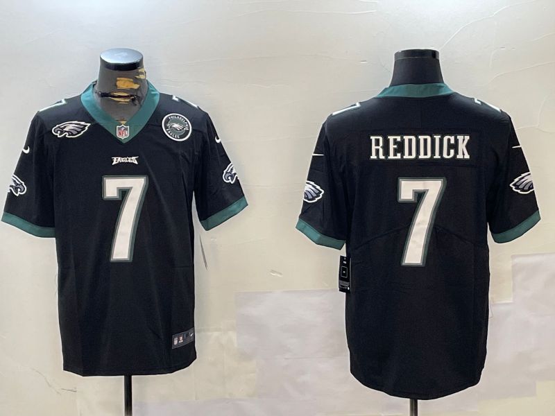 Men Philadelphia Eagles #7 Reddick Black Second generation 2024 Nike Limited NFL Jersey style 3